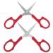 IMIKEYA Lot de 2 Ciseaux de Maquillage en Acier Inoxydable Courb s et Droits pour Sourcils et Poils du Visage Multifonctions L gers et Pr cis Adapt s au Toilettage Quotidien