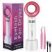 Eyelash Fan Dryer with Lash Tweezers  Mini Lash Fan  USB Makeup Fan  Handheld Air Conditioning Blower Bladeless Cooling Dryer for Essential Eyelash Extension Lash Supplies (White)