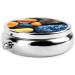 Yellow Round Pill Box Organizer - 3 Compartments Portable Travel Solution for International Use - Buy Online on GoSupps.com