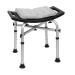 KMINA - Shower Stool for Inside Shower with Double Reinforced Crossbar and Cushion, Heavy Duty Bath Chair 330Ib, Shower Seats for Elderly, Cushioned Bath Chair for Seniors, Free Assembly