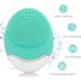 Sonic Facial Cleansing Brush - Soft Silicone Bamboo Charcoal Face Cleanser for Deep Cleansing & Anti-Aging - Green - Buy Online on GoSupps.com