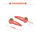 Crystal Strawberry Hair Clips - 2pcs Resin Fruit Barrettes for Girls - Buy Online on GoSupps.com