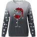 Women's Christmas Snowman & Penguin Print Sweatshirt in Black - Cozy Winter O-Neck Raglan Top - Buy Online on GoSupps.com