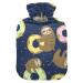 Hot water bottles with cover sloth sweet donuts hot water bag for pain relief neck shoulder pain heating bag 2 liters