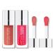 Minfei Plumping Lip Oil, Hydrating Lip Gloss Transparent Lip Blam, For Lip Care Plumping Lip Oil Not Sticky, Long Lasting Nourishing Create Glossy Shimmery Lips (Rose+Cherry Red)
