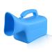 Women Portable Urinal Large Diameter Reusable Home Potty Thick Firm Urine Bottle with Lid for Female 1000Ml Blue Happy