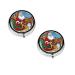Merry Christmas Pattern Printed Mini Round Pill Box Pill Box 3 Compartment Medicine Pill Case Pill Organizer Travel Pillbox Portable Pill Box for Pocket Home Office Use