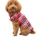 Yowablo Plaid Pet Shirt (S Red) S Red