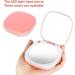 Yixin LED Travel Makeup Mirror 1x/5x Magnification Portable Compact Small 3.5 Wide Illuminated Folding Mirror - Daylight LED, USB Charging - Pink - Buy Online on GoSupps.com
