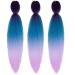LDMY Pre-Stretched Braiding Hair Extensions - 8PCS Purple Blue Pink Ombre Synthetic Kanekalon for Colorful Braids - 90g/PC - Buy Online on GoSupps.com
