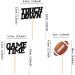 Keaziu 24 Pack Rugby Ball Cupcake Topper Touch Down Game Time Cupcake Picks Rugby Ball Themed Soccer Ball Toothpicks for Men Boys Birthday Decorations 1 Rugby 1 - Buy Online on GoSupps.com