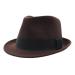 Home Prefer Men's Wool Felt Winter Hat Short Brim Fedora Hat 7 3/8 Coffee