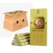 ZHONGJIUYUAN 1 Bamboo Moxa Moxibustion Box Holder (2 Holes) + 10 Moxa Sticks