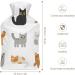 Hot Water Bottle with Lid - Cat Design Rubber Bag for Pain Relief Cramps & Foot Warmer - Hot and Cold Therapy - Buy Online on GoSupps.com