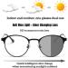 Photochromic Anti Blue Light Readers for Women | Progressive Multifocal Round Frame 3.5x Black Glasses - Buy Online on GoSupps.com