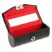 Milageto PU Leather Lipstick Case Holder with Mirror & Magnetic Closure - Stylish Black Cosmetic Organizer for Travel - Buy Online on GoSupps.com