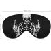 Funny Skeleton Middle Finger Sleeping Mask - Black Skull Soft Eye Mask with Adjustable Strap for Comfortable Night Sleep - Buy Online on GoSupps.com