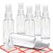 Mini Spray Bottles, 2oz/50ml Small Spray Bottle, Plastic Travel Spray Bottle for Liquids, Refillable Hand Spritzer Bottles for Liquids, Clear Alcohol Spray Bottles with Small Funnel and Bottle Labels