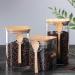 Storage Sealed Coffee Cans With High Borosilicate Glass + Bamboo and Wood Fresh-keeping Sealed Cans for Easy Storage and Anti-flavor Tea and Coffee Beans Cans Home Kitchen (Wood Color) - Buy Online on GoSupps.com