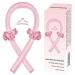 Satin Heatless Hair Curler Hair Rollers for Heatless Curls with Hair Claw Clip Soft Rubber Heatless Curling Rod Headband Heatless Curling Set for Sleep in Overnight (Pink)