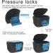 BVN Leakproof Denture Cup Upgraded Carrying Storage Denture Cup for Soaking Dentures Denture Bath Box with Filter Travel Retainer Cleaning Case (Black+Blue). - Buy Online on GoSupps.com