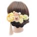 Japanese Kimono hair clips chiffon flower hairpins with tassel hair accessories photo props women wedding hairpin yellow 9 pieces