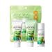 Aloe Vera Travel Skin Care Set Mini Travel Essentials 3 Piece Face Routine Set For Women Travel Size Skincare Kit With Aloe Vera Cleanser Face Gel Toner | Travel Essentials Gift Set