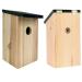 2 x WOODEN WOOD NESTING NEST BOXES BIRD HOUSE SMALL BIRDS BLUE TIT ROBIN SPARROW