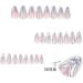 French Tip Press on Nails - Medium pointed tip Press On Nails with Nail Tips Silver Almond Shaped Design press on nails Acrylic False Nails Cute Artificial Nails - Buy Online on GoSupps.com