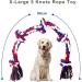 YAUNGEL 95cm XXL Dog Rope Toy | Heavy Duty Interactive Toy for Aggressive Chewers | Tough Twisted Rope with 5 Knots | For Medium Large Dogs | Mixed Colors - Buy Online on GoSupps.com