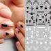 Geometric Heart & English Letter Nail Art Stickers - 6 Sheets - Buy Online on GoSupps.com
