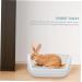 SEWOART Rabbit Toilet Guinea Pig Potty Trainer Pet Toilet Supply Bunny Restroom Bunny Toilet Ceramics White - Buy Online on GoSupps.com