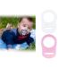Mam Dummy Clip Silicone Mam Dummy Clip Adapter 2 Pcs Pink and White Dummy Clip Mam Mam Soother Clips Baby Pacifier Ring Dummy Holder Clip Adapter Baby Soother Nipple for Baby Girls