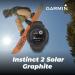 Wearable4U Garmin Instinct 2 Solar GPS Rugged Outdoor Smartwatch Bundle with Black Earbuds - Graphite with Multi-GNSS Support - Buy Online on GoSupps.com