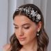 Bride Wedding Hair Comb Pearl Flower Hair Piece Rhinestone Bridal Hair Side Comb Hair Accessories for Women - Buy Online on GoSupps.com