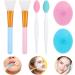 Buy WLLHYF 6-Piece Face Lip Mask Applicator Set | Silicone Brush for Exfoliating Cleansing & Removing Blackheads | Perfect Skin Care Tool for Women & Girls - International Shipping - Buy Online on GoSupps.com
