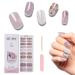 Semi Cured Gel Nail Strips 20 Pcs Gel Nail Polish Wraps Sticker for Salon-Quality Manicure Set Long Lasting Easy to Apply & Remove with Nail File & Wooden Cuticle Stick(Snowflake)