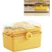 Large Capacity Shockproof Medicine Storage Box - 3 Layers Portable & Waterproof for Home & Outdoor Use | Lemon Yellow - Buy Online on GoSupps.com