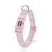 Yudote soft dog collar checkered cartridges wrapped in fabric not lovely for small dogs with sensitive skin light pink (1 -pack) light pink