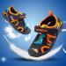 HOBIBEAR Kids Water Shoes - Quick Dry Closed-Toe Sandals for Boys and Girls | Toddler/Little Kid Size 5 | Black-Orange - Buy Online on GoSupps.com