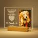 Bemaystar Personalized Dog Memorial Gifts Custom Photo Night Lights Pet Loss Gifts Dog Memorial Plaque Cat Memorial Photo Frame Sympathy Gifts with Picture Name Date Design A