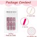 24Pcs Pink Ballerina False Nails Set | Short Square French Tips | Glossy Press On Nails with Adhesive Tabs | Reusable Stick On Nails for Women & Girls - Buy Online on GoSupps.com