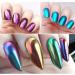 4-Piece Chameleon Mirror Powder Set for Gel Nails | Chrome Metallic Glitter Dust - Nail Decoration Accessories & Manicure Tool - Buy Online on GoSupps.com