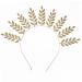 Beaupretty Bridal Headpiece Mary Headband Goddess Zip Tie Spiked Leaf Halloween Costume Hair Band Greek Goddess Headpiece Hair Accessories Golden Rhinestone Headpiece