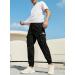 Elegancity Men's Cargo Jogger Work Pants | Regular Fit Drawstring Sweatpants with Pockets | Size 38-46 | 32 Inseam | Black - Buy Online on GoSupps.com