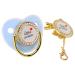 Royal Blue Rhinestone Baby Pacifier - Night Lock BPA-Free Silicone Soft Feel Dust Protection | Perfect Newborn Gift - Buy Online on GoSupps.com