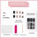 Ceboic 24Pcs Square Short French Tip Press On Nails - Pink & Black Crown Designs | Removable Glue On Acrylic Full Cover Stick On Nails for Women and Girls - Buy Online on GoSupps.com