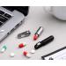 Portable Waterproof Pill Holder Keychain Black Travel Pill Organizer for Purse & Pocket - Buy Online on GoSupps.com