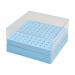Porte-forets de manucure portable 100 conteneurs transparents pour salon ou usage domestique bleu