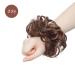 Buy Silk-Co Hair Part with Rubber Band - Wavy Soft Dutt Hair Extensions (25g) for Messy Bun Updos - Medium Brown & Dark Blonde - Buy Online on GoSupps.com